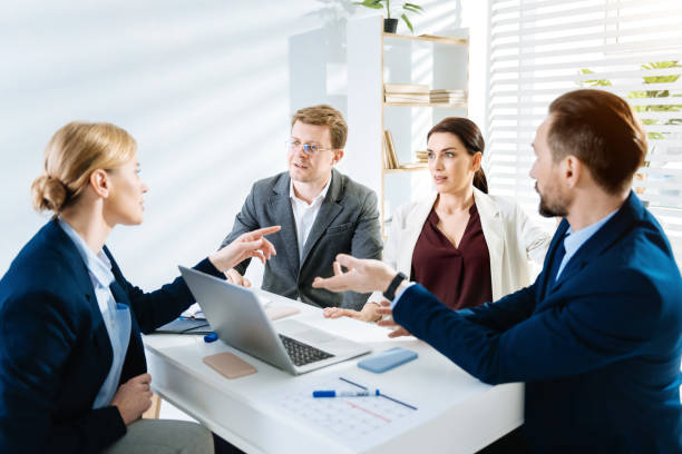 istock Shocked four colleagues creating new approach 906857240