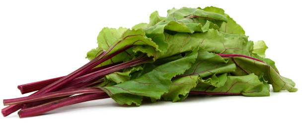 istock Beet leaves isolated on the white background 906857544