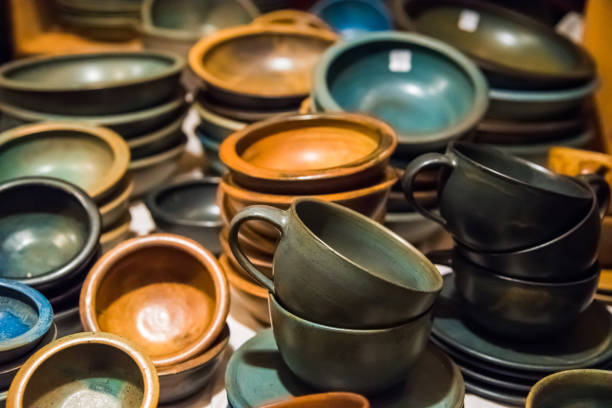 istock Handmade dishes made of clay. Pottery. Germany 906858744