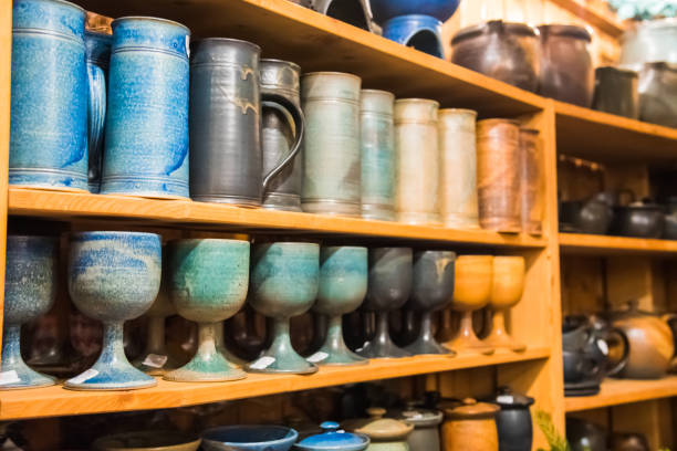 istock Handmade dishes made of clay. Pottery. Germany 906858804