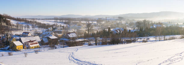 istock Village during the deep winter, Poland 906861836