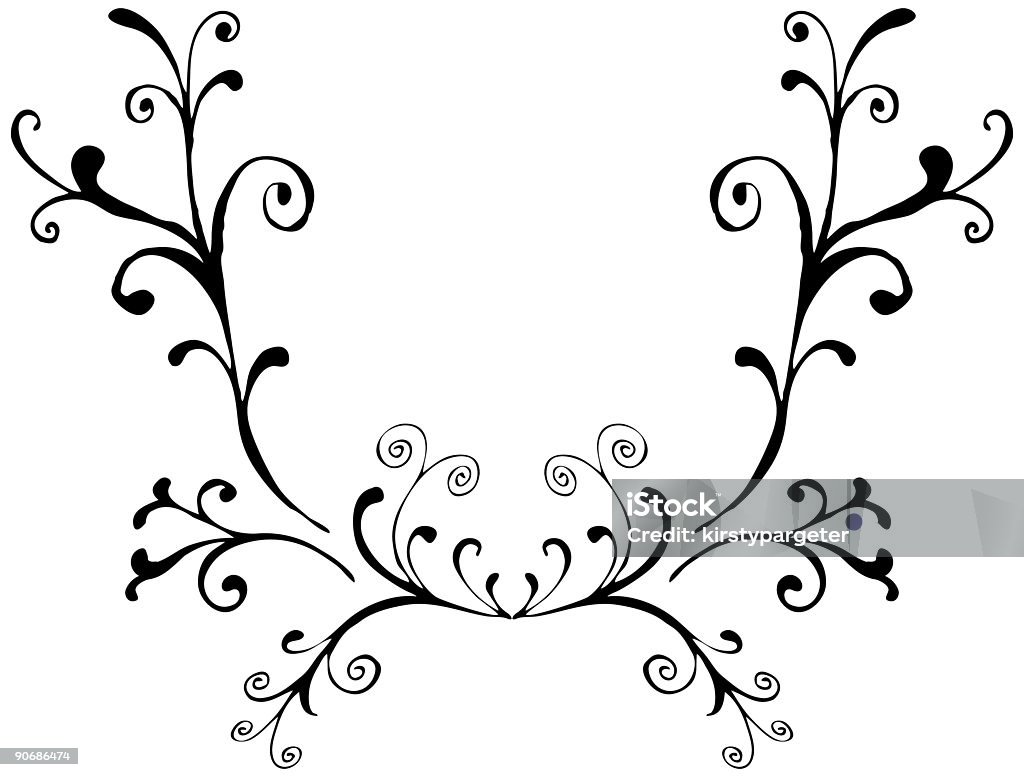 Dekorative ornament - Lizenzfrei Ast - Pflanzenbestandteil Stock-Illustration