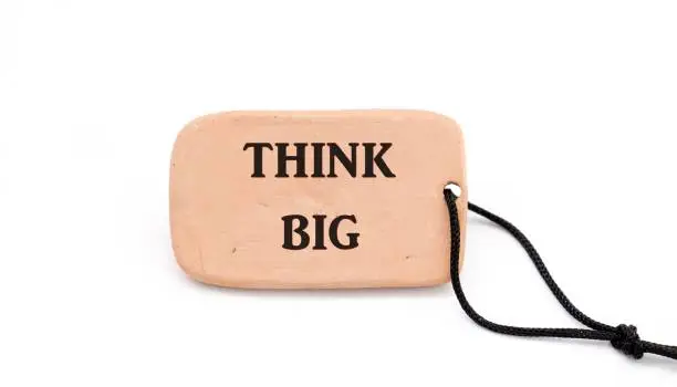 brown ceramic plate , with text , on white background