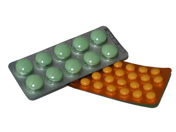 Farmaci isolato pillole - foto stock