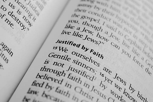 istock Bible - Justified by Faith 90686854