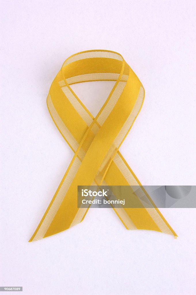 Ruban de sensibilisation, jaune - Photo de Endométriose libre de droits