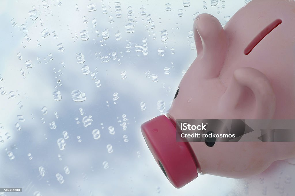 Alcancía a Rainy day - Foto de stock de Abundancia libre de derechos