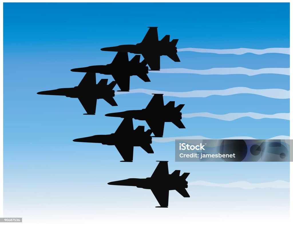 Jet Formation (vecteur - Illustration de Blue Angels libre de droits