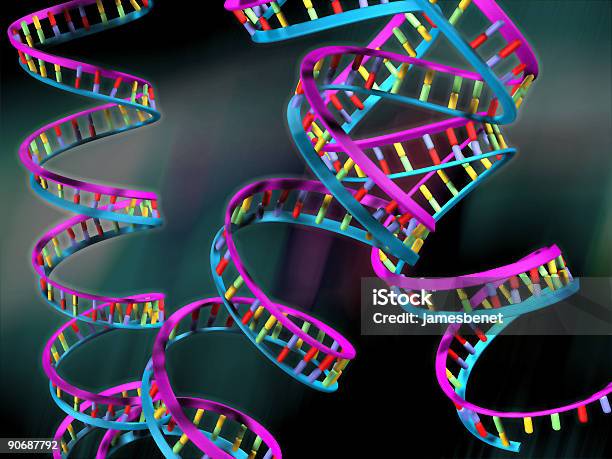 Dna Cięte - zdjęcia stockowe i więcej obrazów RNA - RNA, Fotografika, Badanie genetyczne