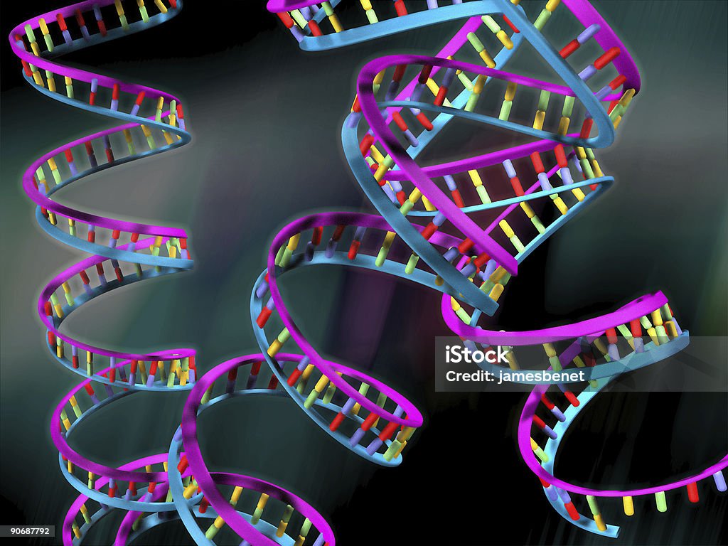 DNA Strands - Foto de stock de RNA royalty-free