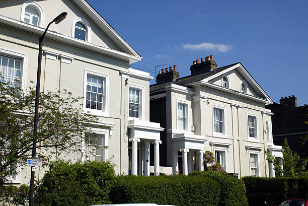 istock Two white houses London 90687941