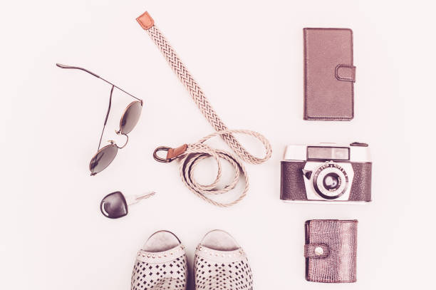 istock Female Accessories for Traveling 906883604