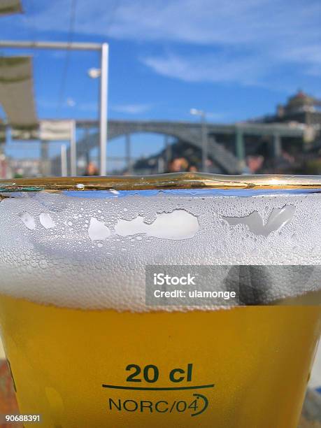 Beer Near The Bridge Stock Photo - Download Image Now - Bar Counter, Beer - Alcohol, Beer Glass