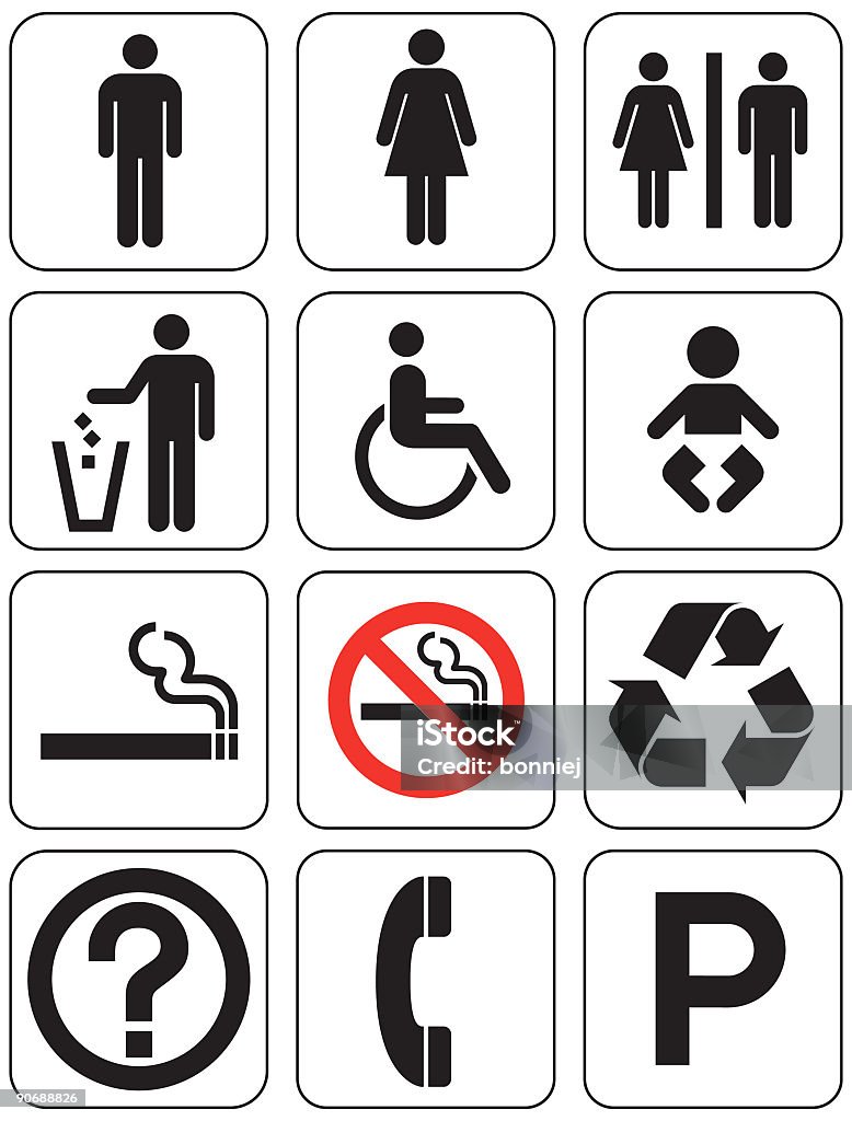 Signalisation (vecteur - Illustration de Toilettes libre de droits