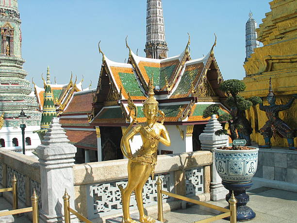 grand palace, bangkok, 3 - wat thailand demon tourism foto e immagini stock