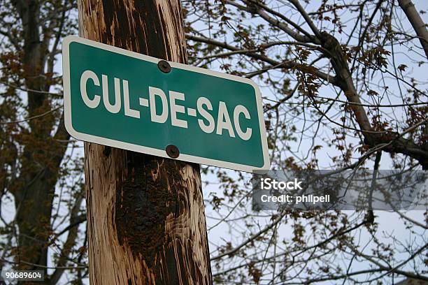 Beschilderung Culdesac Dead End Stockfoto und mehr Bilder von Sackgasse - Straßenverkehr - Sackgasse - Straßenverkehr, Schild, Sackgasse - Verkehrsschild