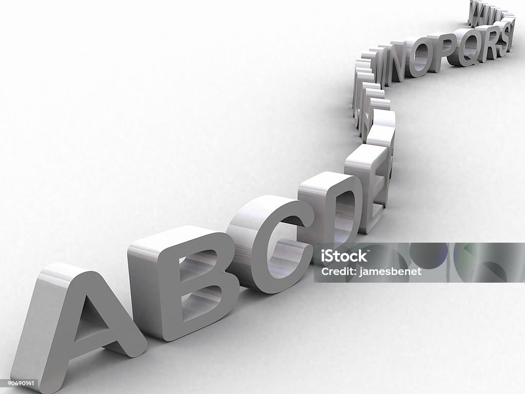 Education Line (3D)  Alphabet Stock Photo