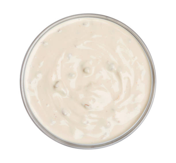 istock Mushroom sauce isolated on white background, top view 906908314
