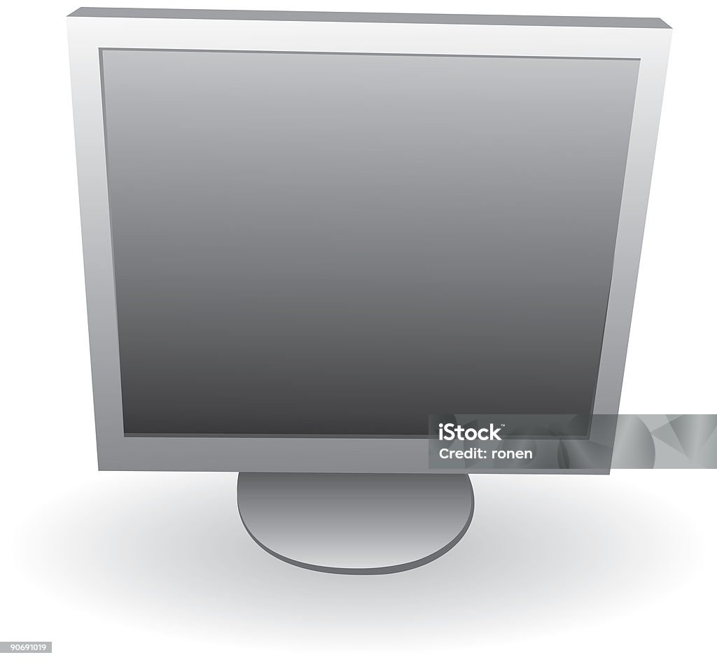 LCD monitor-Vektor - Lizenzfrei Ausrüstung und Geräte Stock-Illustration