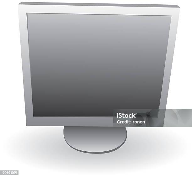 Lcd Monitorvektor Stock Vektor Art und mehr Bilder von Ausrüstung und Geräte - Ausrüstung und Geräte, Bildkomposition und Technik, Büro