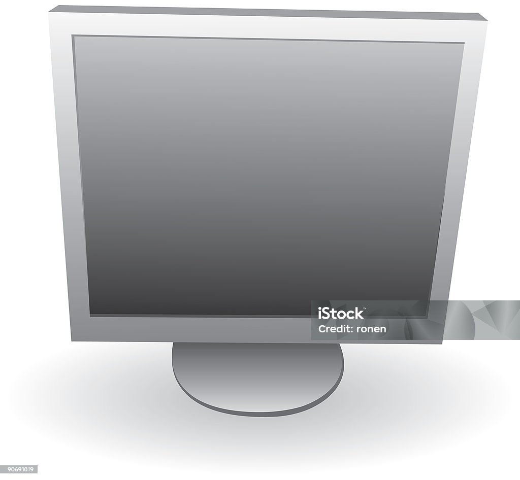 monitor a schermo piatto-vettoriale - Illustrazione stock royalty-free di Affari