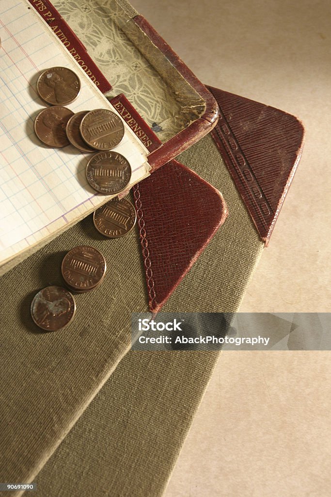 Livros de contabilidade retrô - Foto de stock de Antigo royalty-free