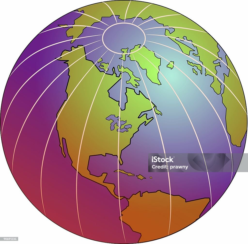 Pink Globe  Cartography stock illustration