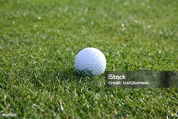 Golf Ball On The Green Stock Photo - Download Image Now - Color Image, Golf, Golf Ball