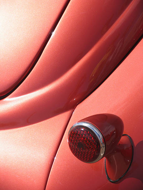 Orange Car 1 Rear light of classic vintage car 1934 stock pictures, royalty-free photos & images