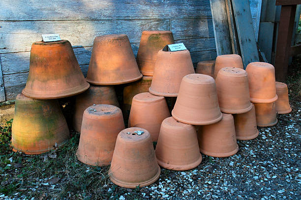 Terra Cotta Pots 2 stock photo