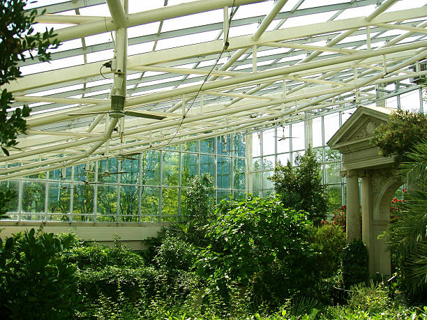 Greenhouse Roman Garden stock photo