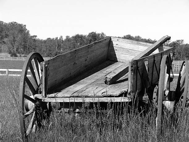 stary wóz w czarny i biały - wooden hub zdjęcia i obrazy z banku zdjęć
