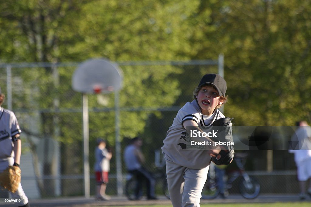 playground pitching  Baseball - Ball Stock Photo