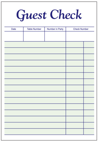 Guest Log Table Check Guest Check Stock Illustration - Download Image Now - Order Pad, Retro ...