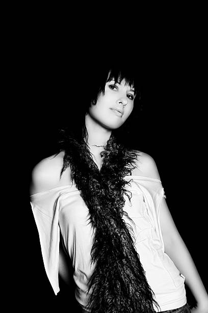 istock Black and white image of female 90695771