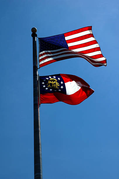 istock Flags|| USA & State of Georgia 90696011