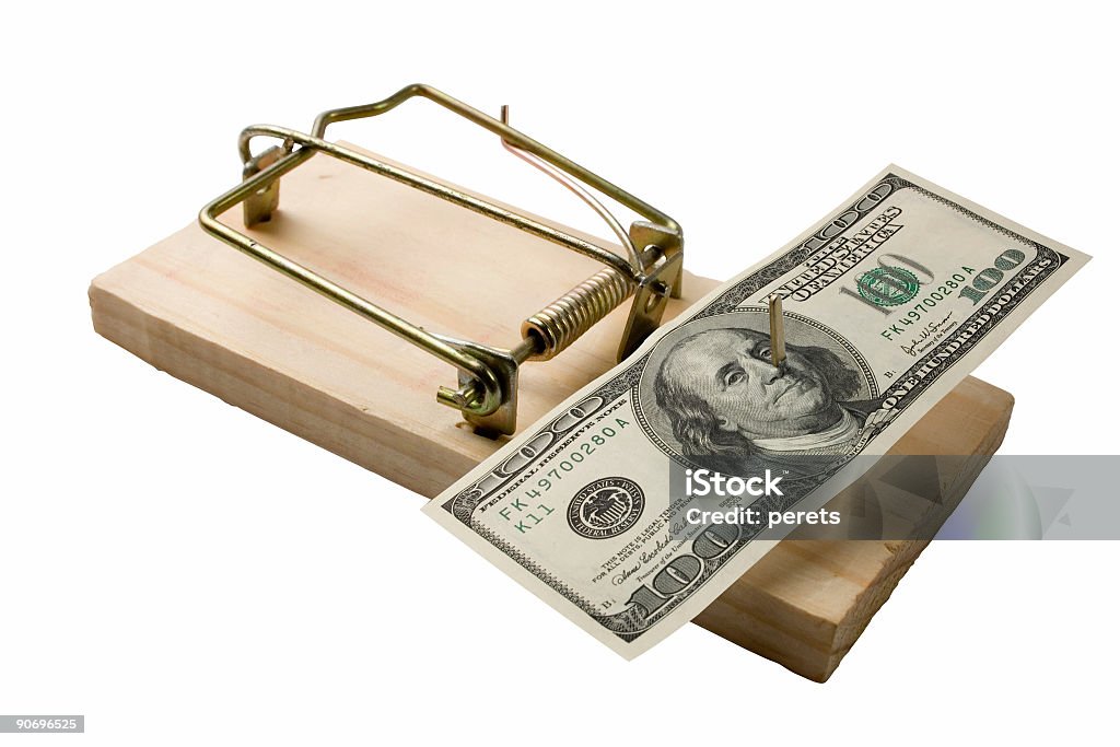 Мыши trap с долларов - Стоковые фото Мышеловка роялти-фри