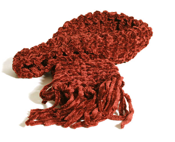 Red Knitted Scarf stock photo