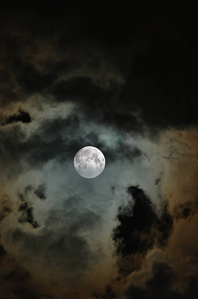 Stormy Moon stock photo