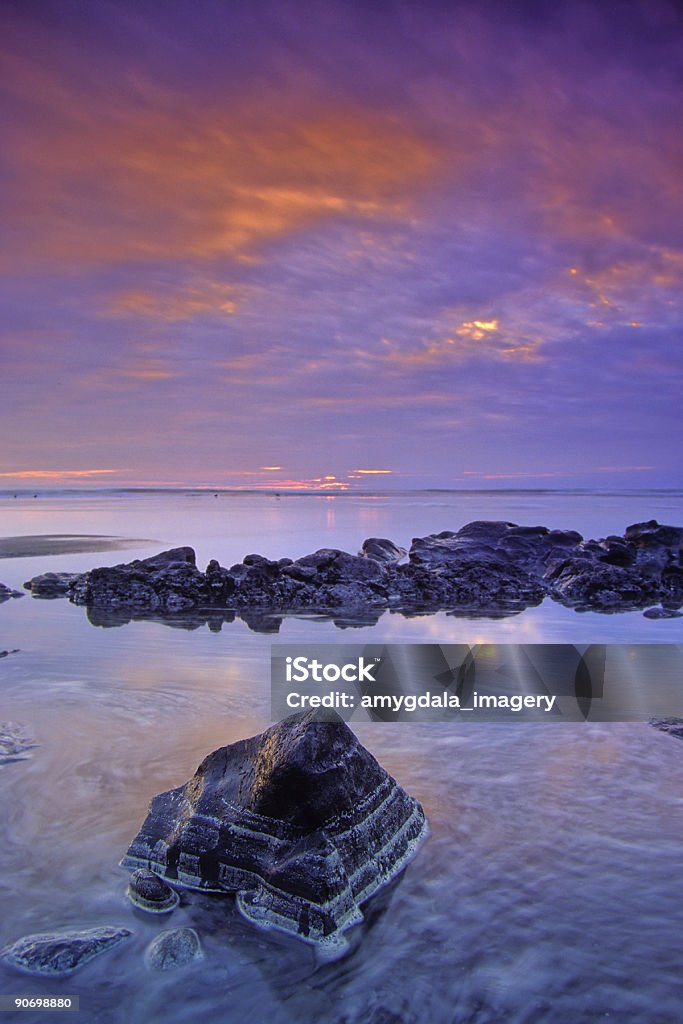 Oceano e tramonto - Foto stock royalty-free di Acqua