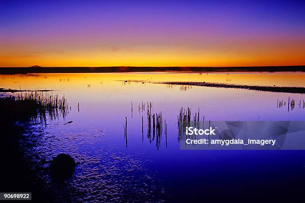 Lago Pôr Do Sol Paisagem Abstrato - Fotografias de stock e mais imagens de Roswell - Roswell, Novo México, Abstrato