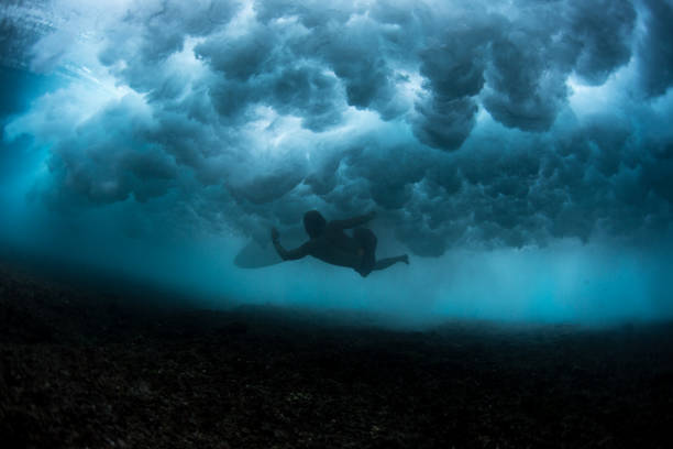 istock Underwater view of the surfer 906993962