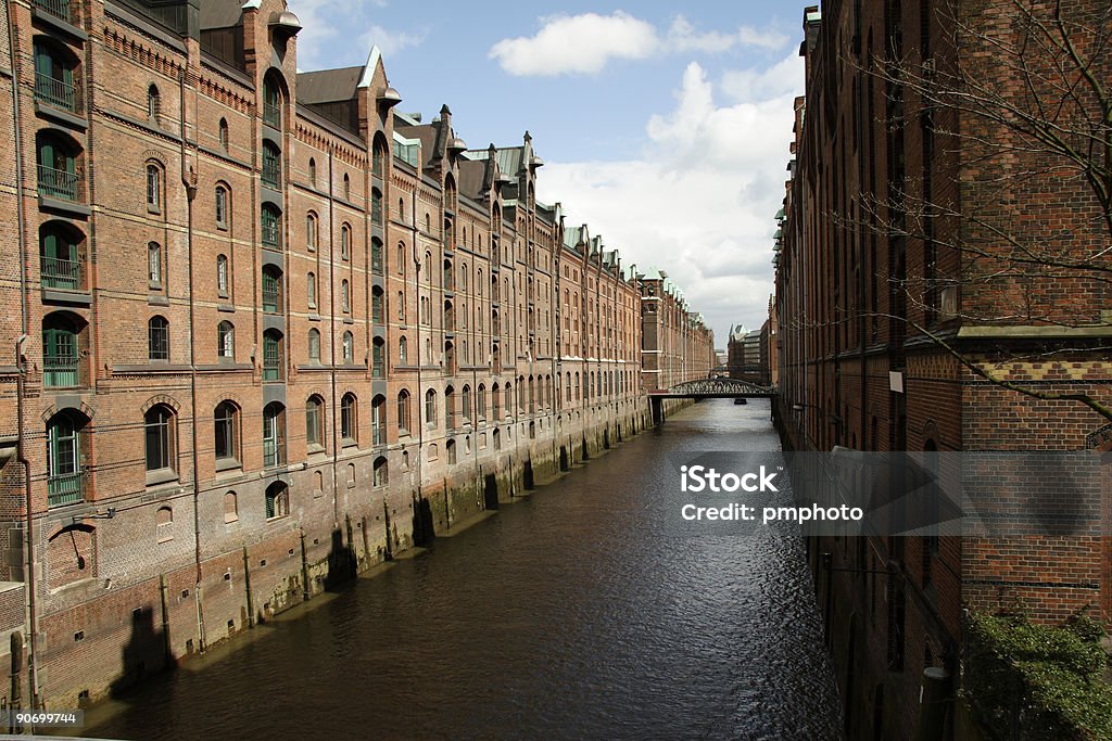 Speicherstadt Hamburgo, Alemanha - Foto de stock de Alemanha royalty-free