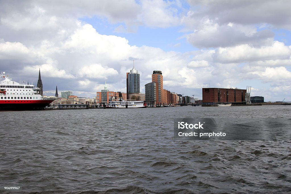 Edificios de Hamburgo, Alemania - Foto de stock de Agua libre de derechos