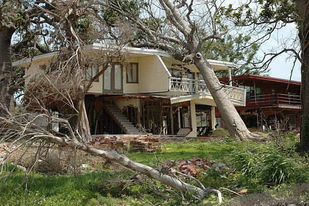 destruidas su hogar - hurricane caribbean house storm fotografías e imágenes de stock