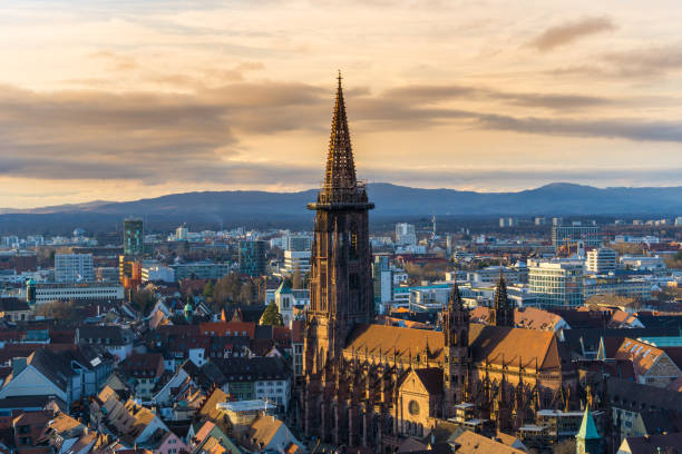 istock Germany, Winter sunset over Freiburg im Breisgau 907023246