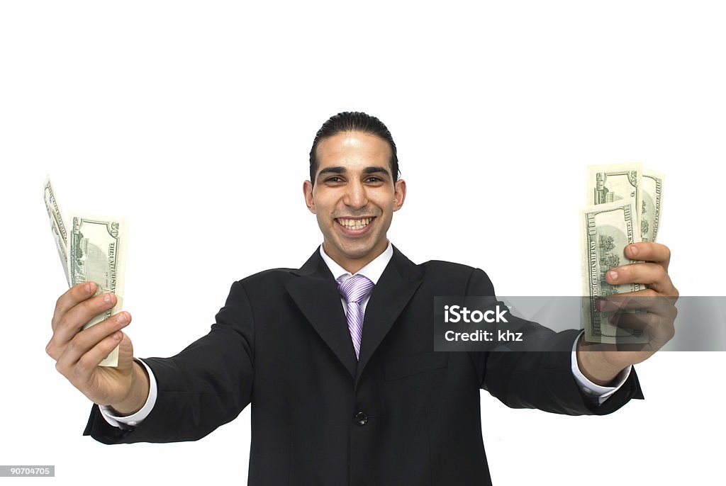 business series: businessman with dollars  Adult Stock Photo