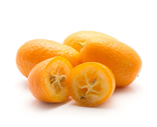 istock Fresh raw kumquat isolated on white 907048060