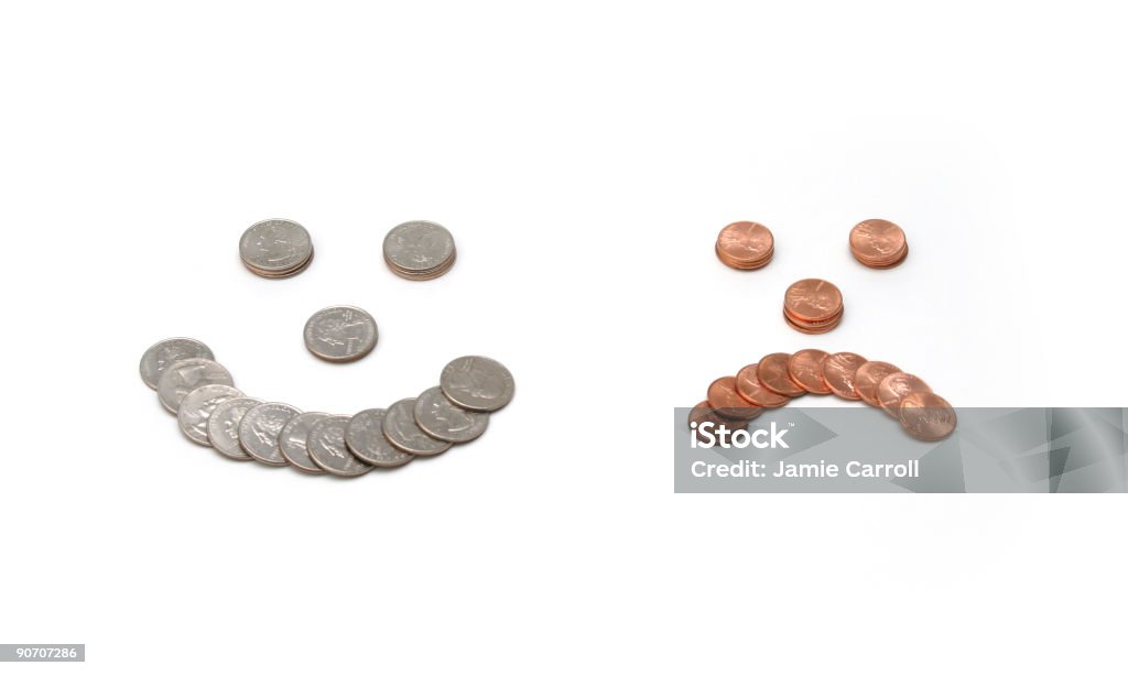 Moneta facce - Foto stock royalty-free di Valuta