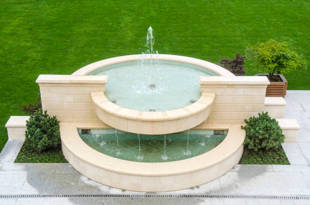 istock Fountain in the city park 907086256